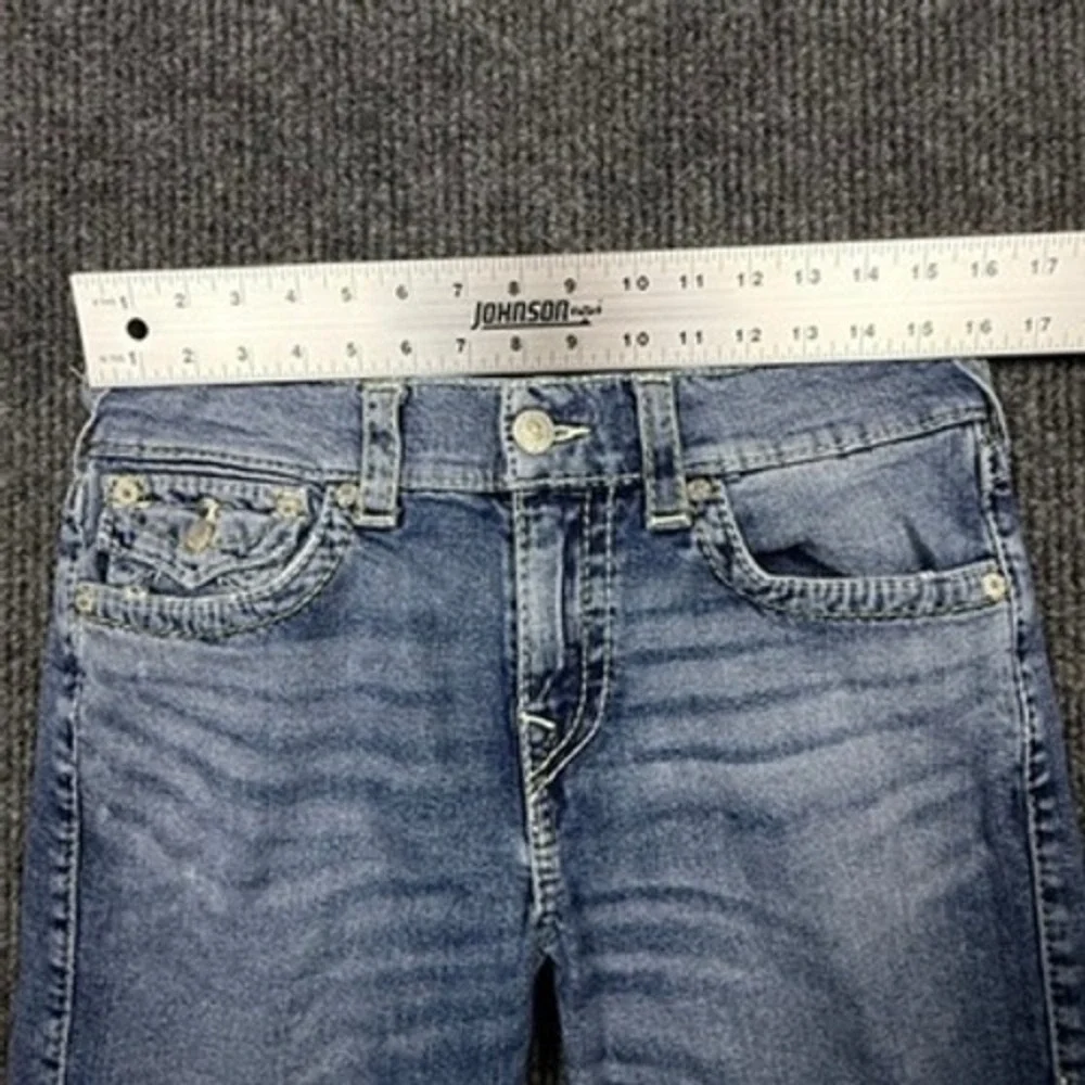 True Religion Ricky Relaxed Straight Big T Flap Pocket Jeans Light Wash 32